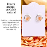 Cercei model sferic cu Calcit Brut – Energie Pozitiva si Echilibru
