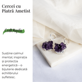 Cristal viu la urechile tale – Cercei ametist pentru intuitie si liniste