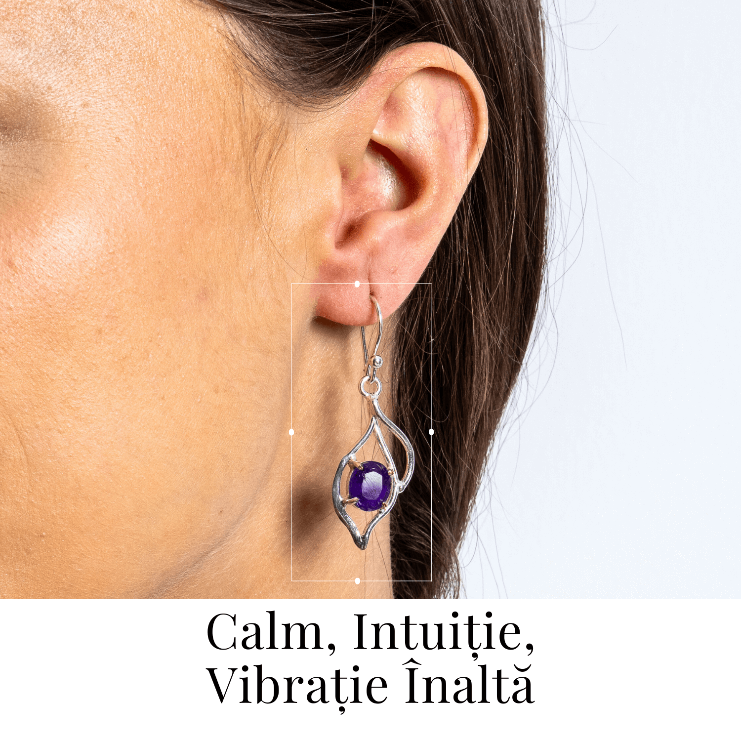 Cercei spirituali cu piatra Ametist – Calm si Vibratie Inalta