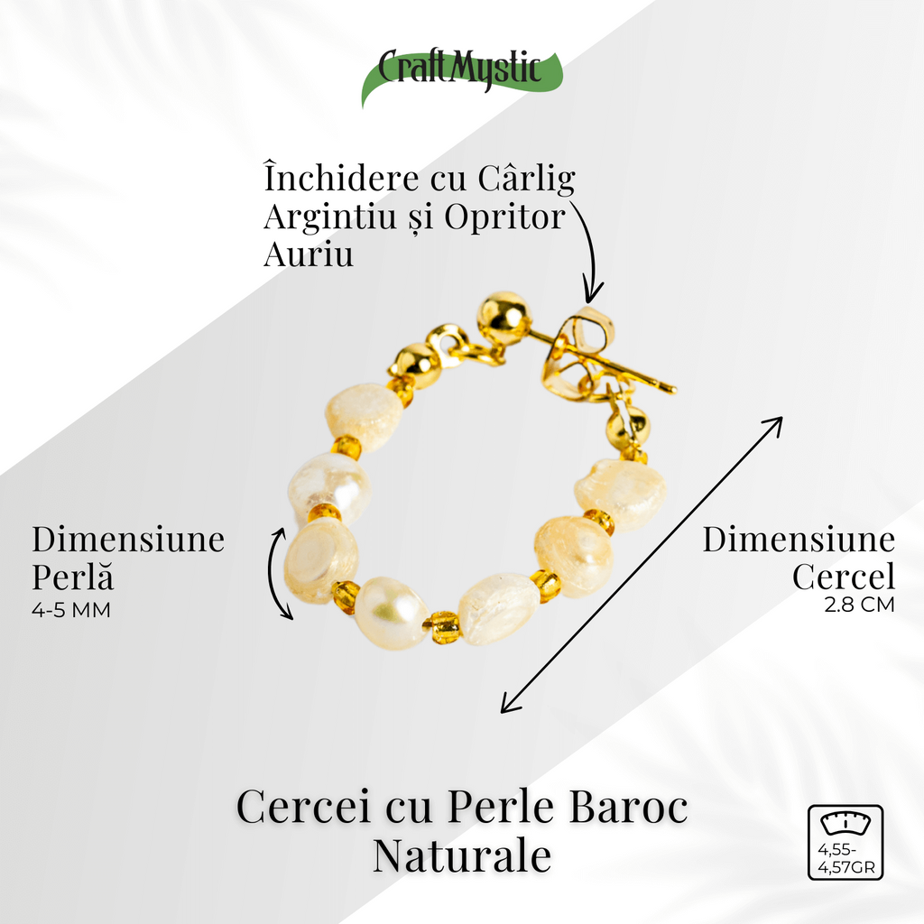 Imperfectiunea care fascineaza – Cercei cu perle baroc naturale