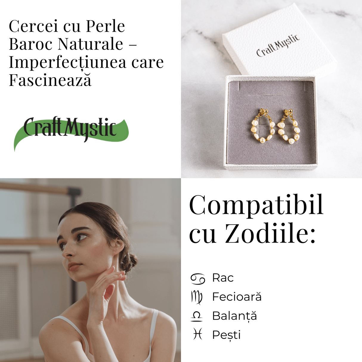 Imperfectiunea care fascineaza – Cercei cu perle baroc naturale