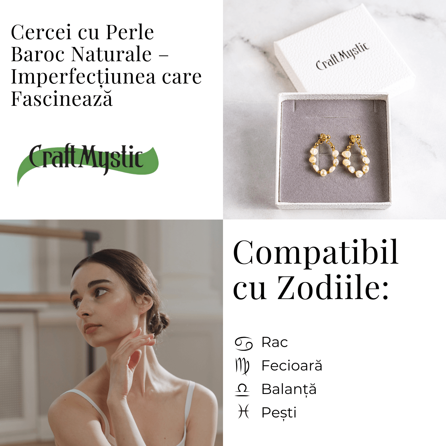 Imperfectiunea care fascineaza – Cercei cu perle baroc naturale