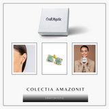 Liniste si Armonie – Cercei cu Amazonit si Finisaj Auriu
