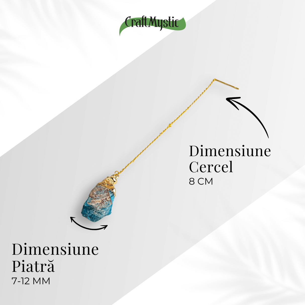 Claritate si Inspiratie – Cercei Lungi cu Apatit Brut