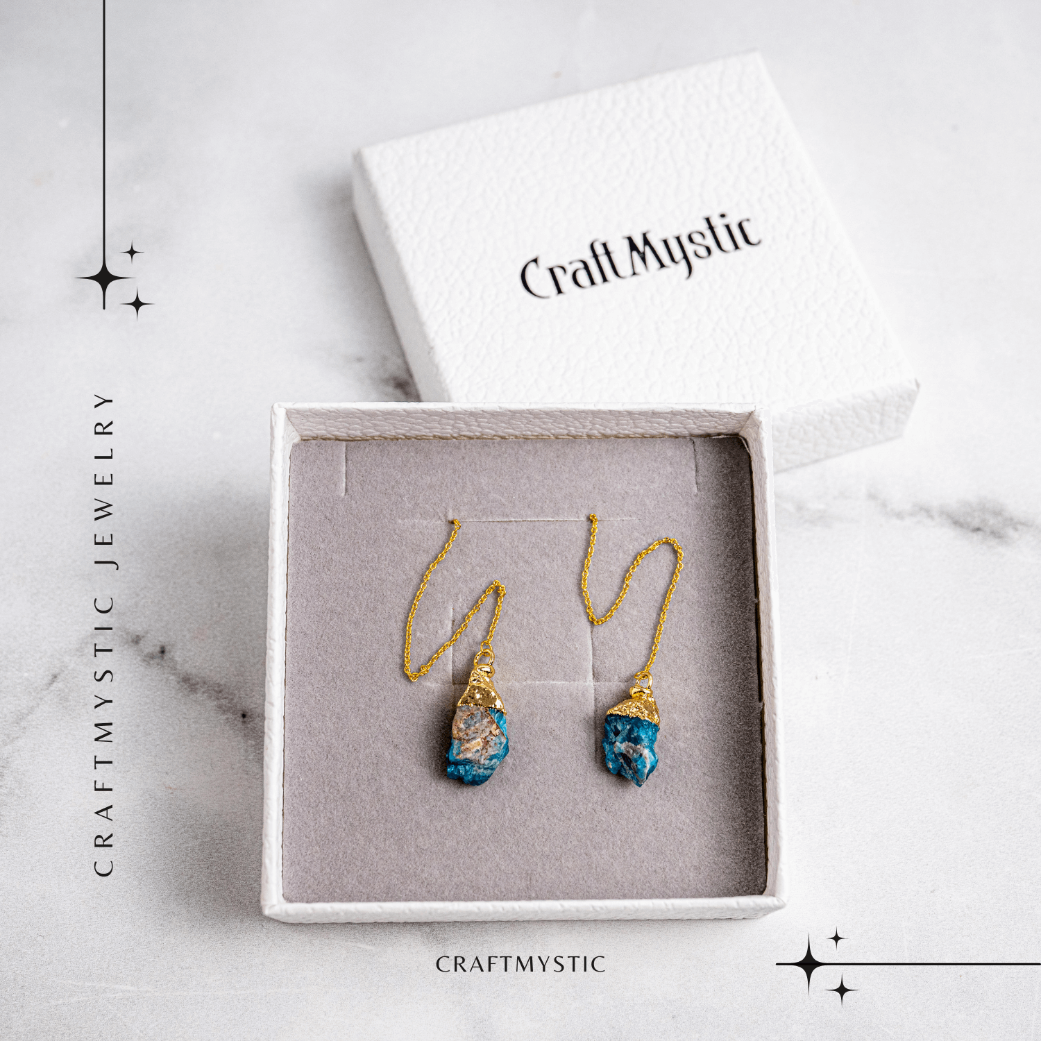 Claritate si Inspiratie – Cercei Lungi cu Apatit Brut