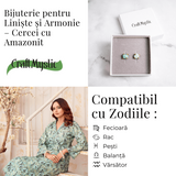 Liniste si Armonie – Cercei cu Amazonit si Finisaj Auriu