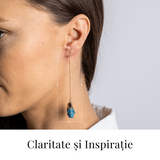 Claritate si Inspiratie – Cercei Lungi cu Apatit Brut