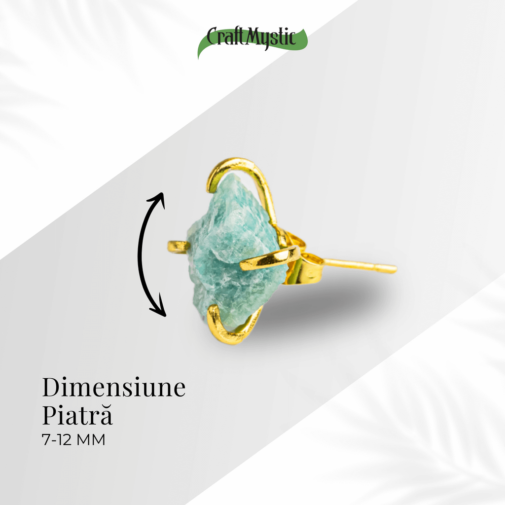 Liniste si Armonie – Cercei cu Amazonit si Finisaj Auriu