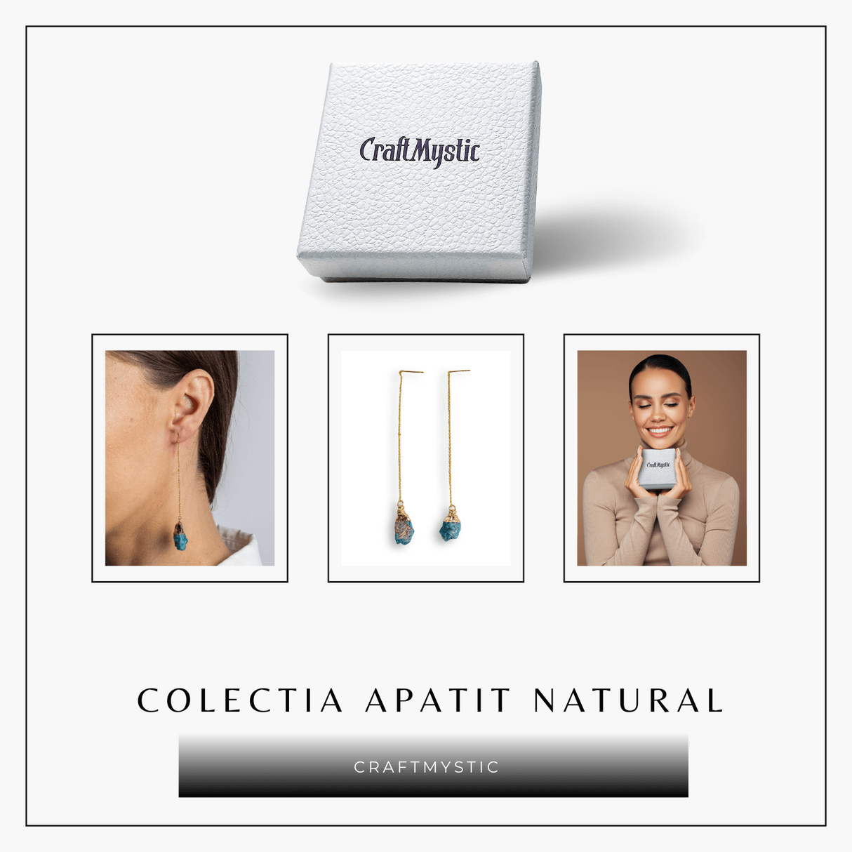 Claritate si Inspiratie – Cercei Lungi cu Apatit Brut