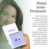 Cercei Eleganti cu Jad Verde, inchidere pe surub, pentru echilibru si protectie