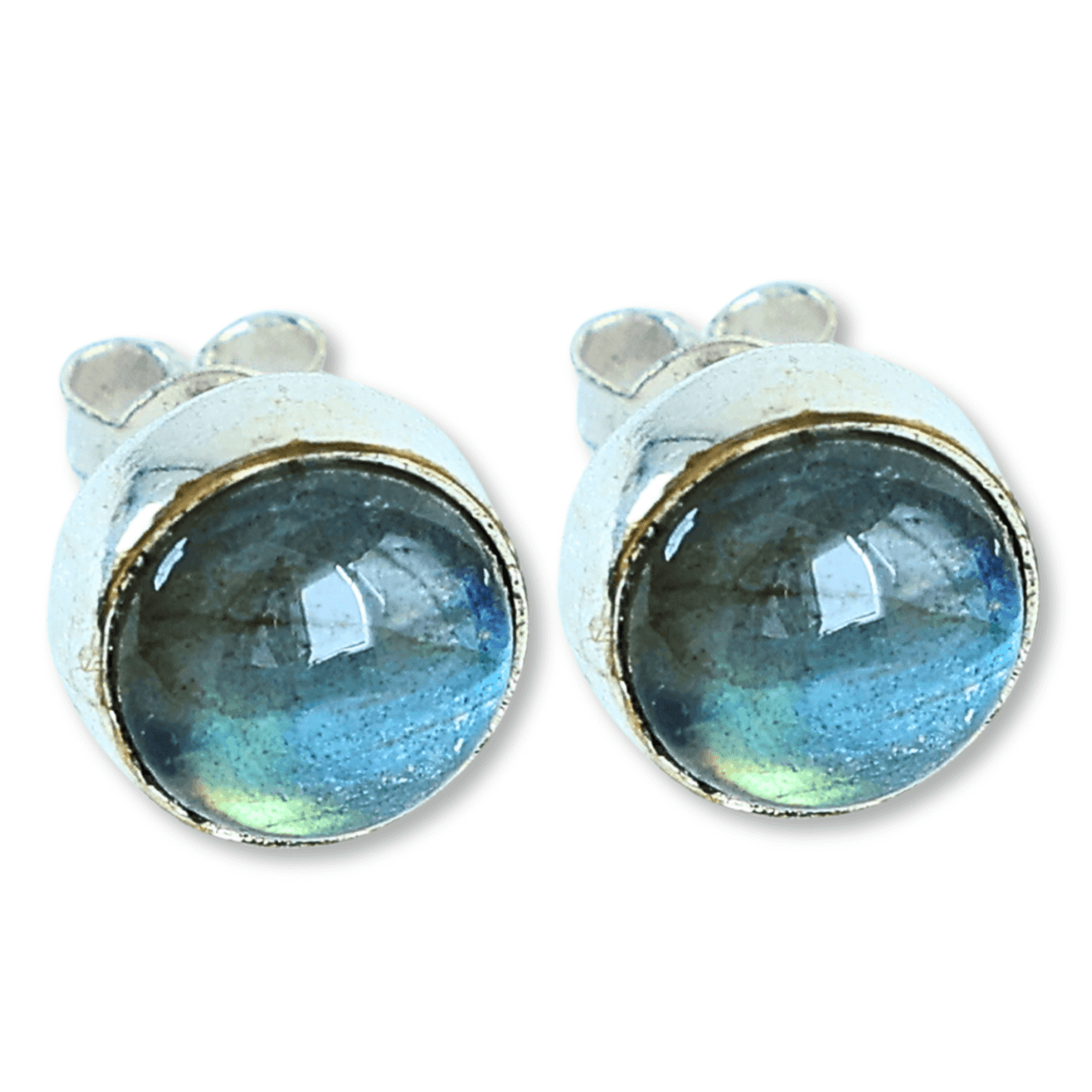 Cercei Eleganti cu piatra Labradorit Natural inchidere pe surub, pentru echilibru si protectie