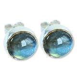 Cercei Eleganti cu piatra Labradorit Natural inchidere pe surub, pentru echilibru si protectie