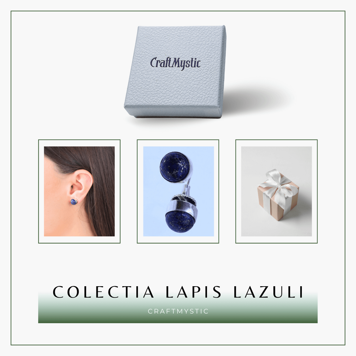 Cercei Eleganti cu Lapis Lazuli Natural, pentru claritate mentala si intelepciune