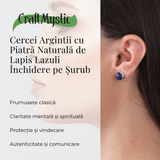 Cercei Eleganti cu Lapis Lazuli Natural, pentru claritate mentala si intelepciune