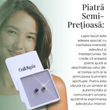 Cercei Eleganti cu Lapis Lazuli Natural, pentru claritate mentala si intelepciune