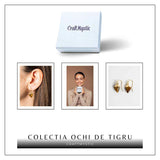 Cercei Eleganti cu Ochi de Tigru Natural Fatetat - Protectie si Claritate