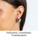 Cercei fluture cu perla naturala – Rafinament si renastere