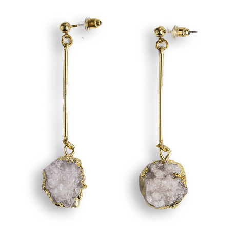Piatra Luminii – Cercei cu Druzy pentru echilibru si frumusete