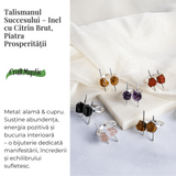 Talismanul succesului – Inel cu citrin brut, piatra prosperitatii