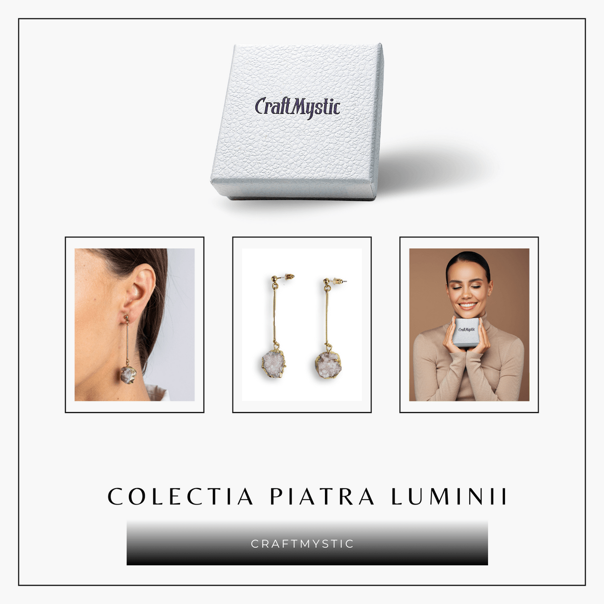 Piatra Luminii – Cercei cu Druzy pentru echilibru si frumusete