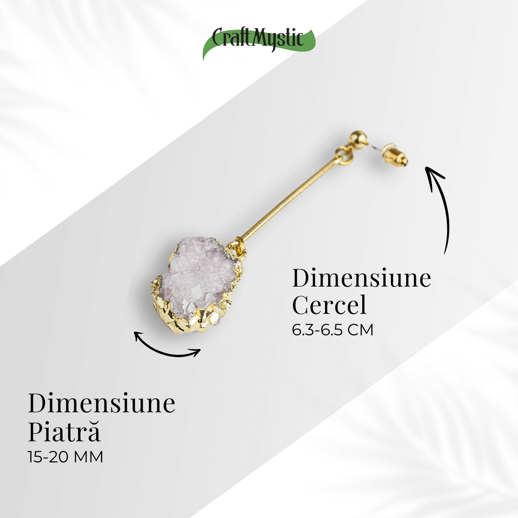 Piatra Luminii – Cercei cu Druzy pentru echilibru si frumusete