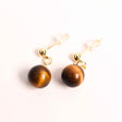 Cercei Ochi de Tigru Biluta 10 mm - Protectie si Eleganta Aurie