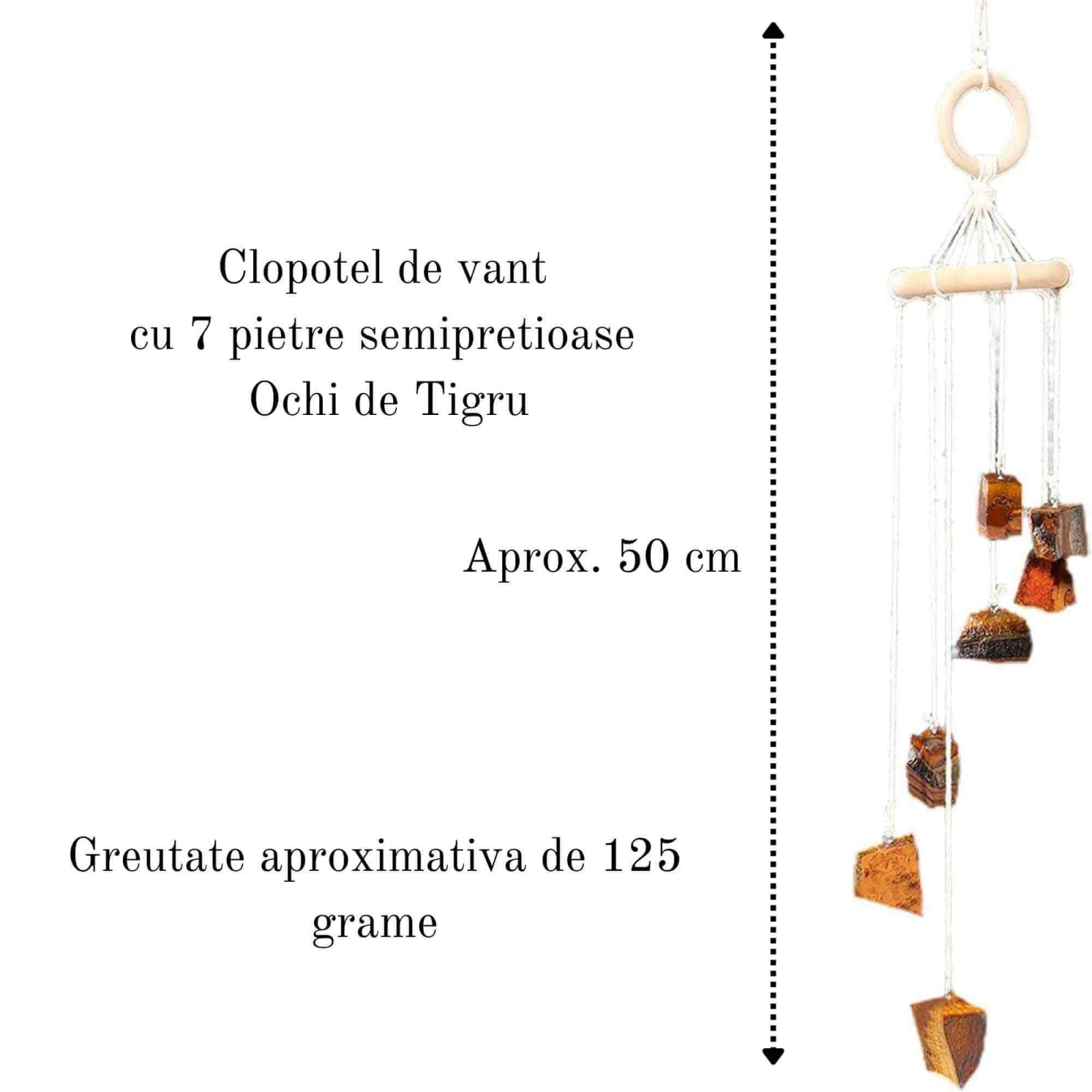 Clopotel de Vant cu Ochi de Tigru