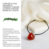 Colier cu Piatra Rulata de Carneol Natural – Energie, Creativitate si Motivare
