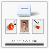 Colier cu Piatra Rulata de Carneol Natural – Energie, Creativitate si Motivare