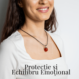 Colier cu Piatra Rulata de Carneol Natural – Energie, Creativitate si Motivare