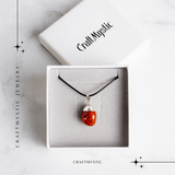 Colier cu Piatra Rulata de Carneol Natural – Energie, Creativitate si Motivare
