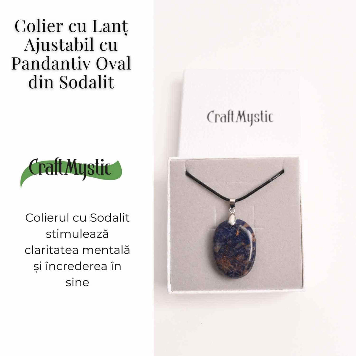 Colier cu Sodalit Natural - Claritate si Conexiune Spirituala