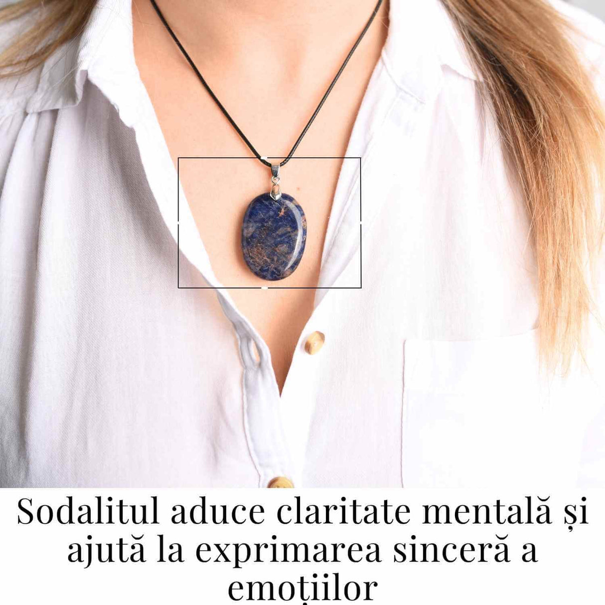 Colier cu Sodalit Natural - Claritate si Conexiune Spirituala