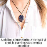 Colier cu Sodalit Natural - Claritate si Conexiune Spirituala