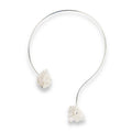 Colier Choker Argintiu cu Cristal de Stanca – Echilibru si Claritate Energetica