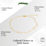 Colier choker cu perle design baroc – Eleganta naturala, mereu la moda