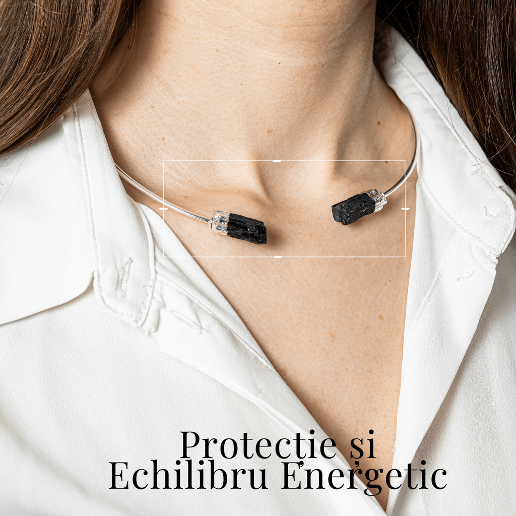 Colier Choker Turmalina Neagra