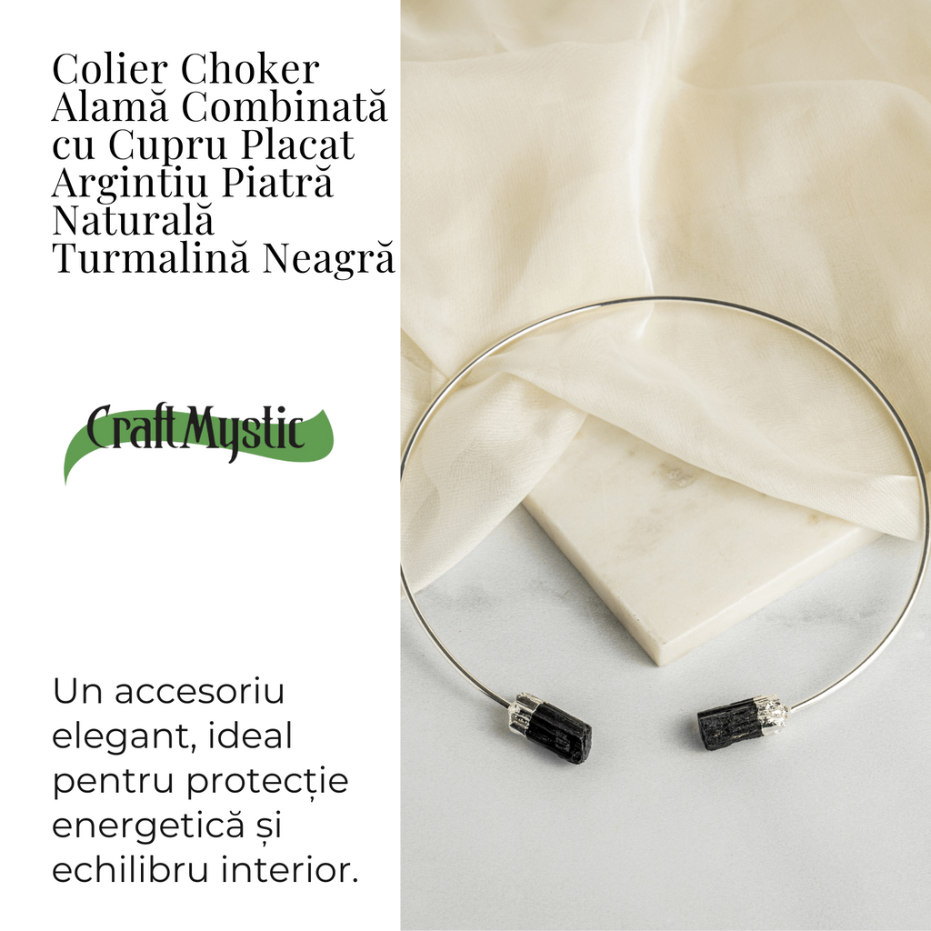 Colier Choker Turmalina Neagra