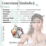Colier cu pandantiv arborele vietii - Realizat manual cu pietre semipretioase sparte si cristale vindecatoare a celor 7 chakre