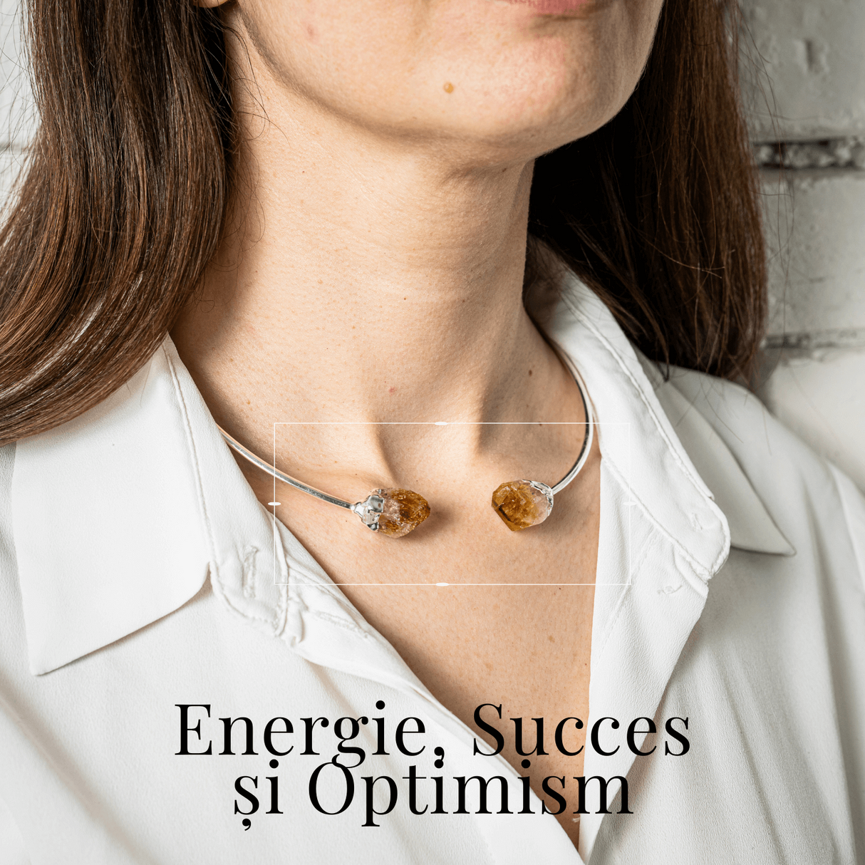 Colier Choker Cu Citrin Natural - Protectie, Prosperitate si Energie Pozitiva