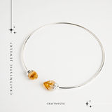 Colier Choker Cu Citrin Natural - Protectie, Prosperitate si Energie Pozitiva