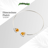 Colier Choker Cu Citrin Natural - Protectie, Prosperitate si Energie Pozitiva