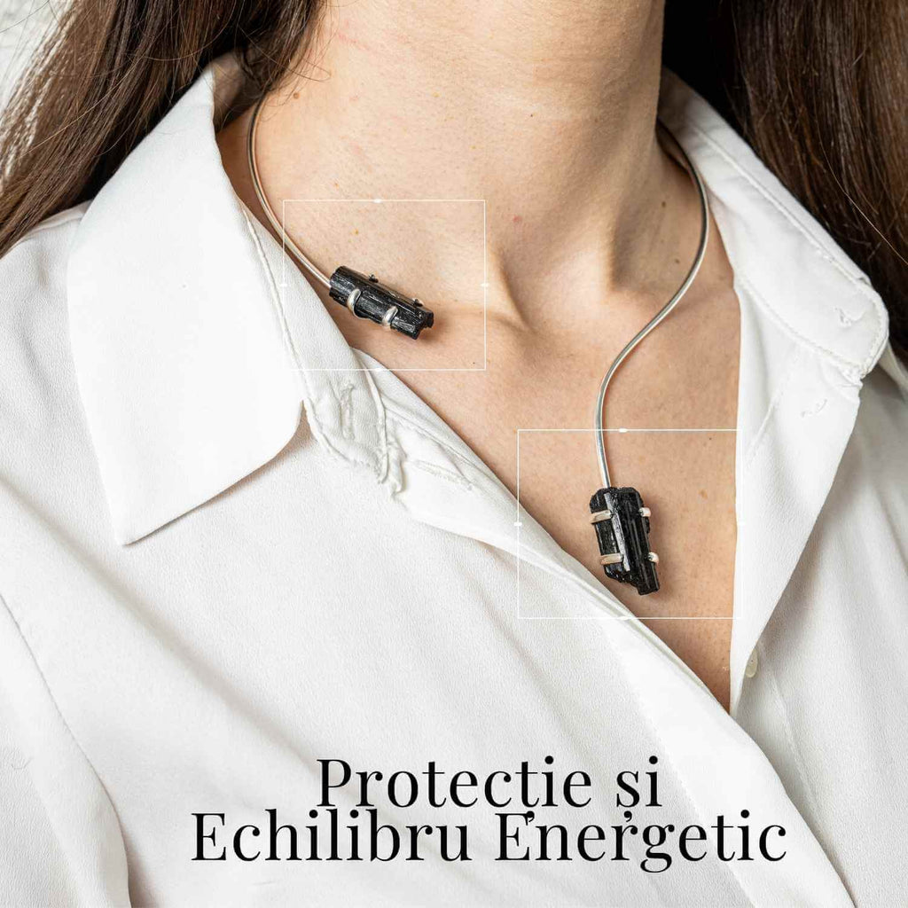Colier Choker Turmalina Neagra