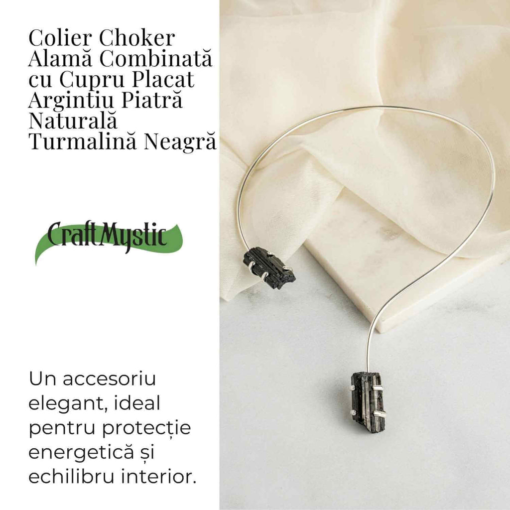 Colier Choker Turmalina Neagra
