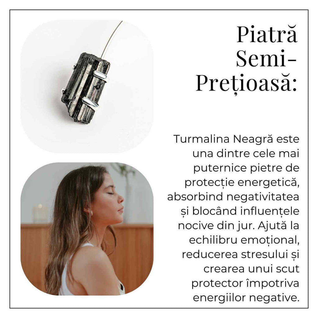 Colier Choker Turmalina Neagra
