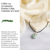 Colier cu Acvamarin pentru Calm, Claritate si Curaj