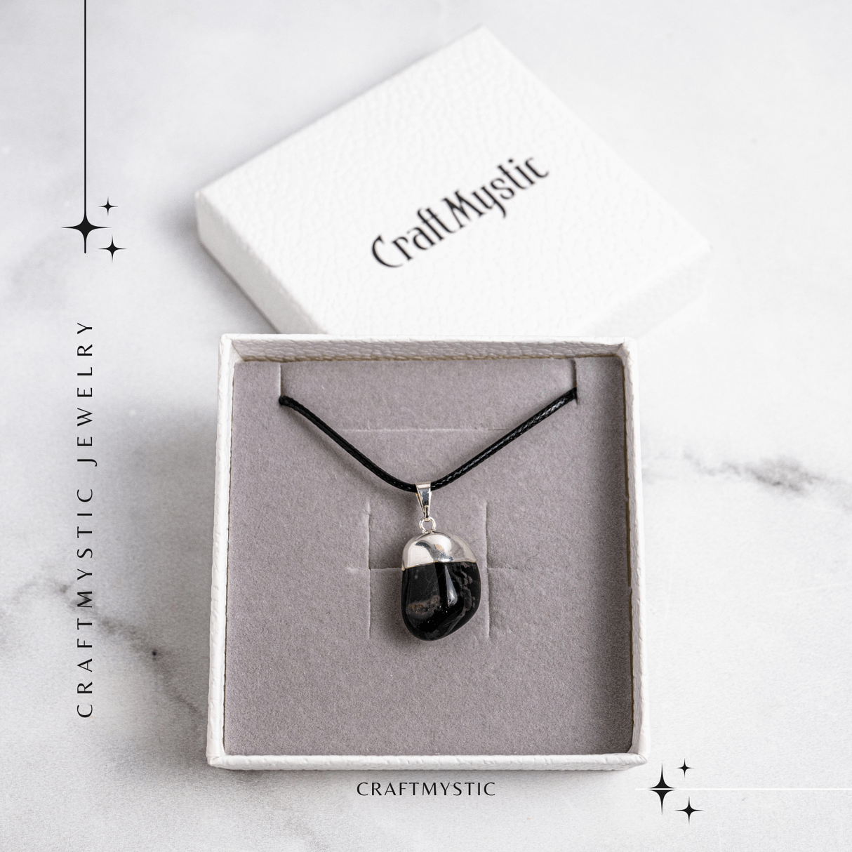 Colier cu Piatra Rulata de Onix Natural – Protectie si Forta