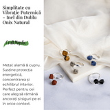Simplitate cu vibratie puternica – Inel din dublu onix natural