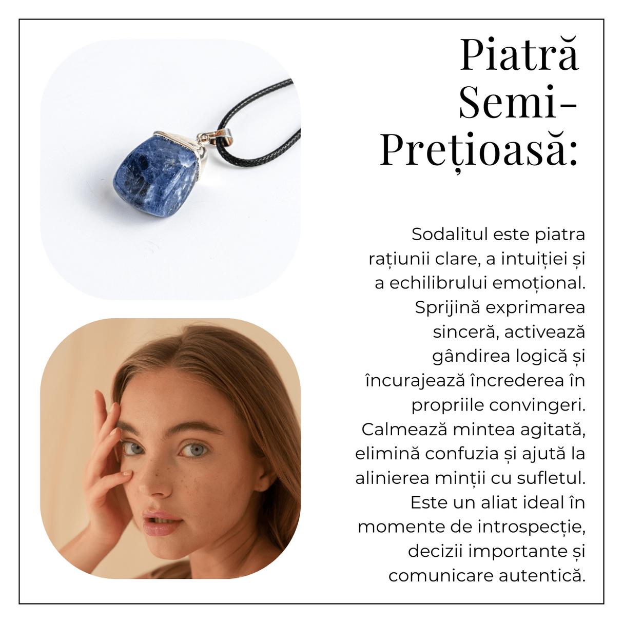 Protectie Emotionala si Focus – Pandantiv cu Sodalit