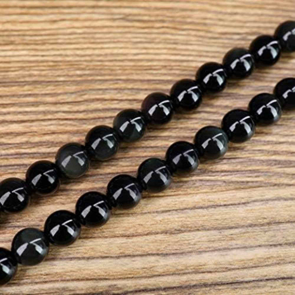 Dubla utilizare Bratara/Colier 108 Mala din Obsidian si Ochi de Tigru cu Mana Fatimei sau Hamsa